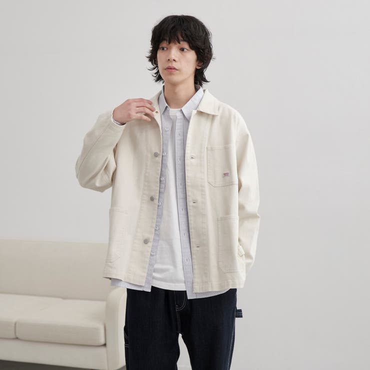 SMITH’S（スミス）別注カバーオールジャケット（オフホワイト／ブラック） | coen【men】 | 詳細画像3 