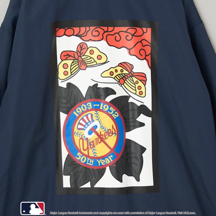 coen MLB別注 花札バックプリントコーチジャケット