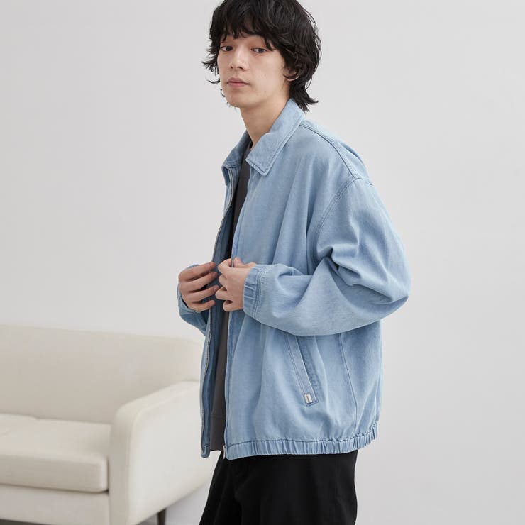 C.DENIMS】デニムジップアップブルゾン