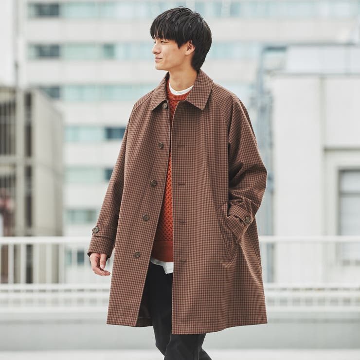 チェックバルマカーンコート[品番：COEW0003734]｜coen【men