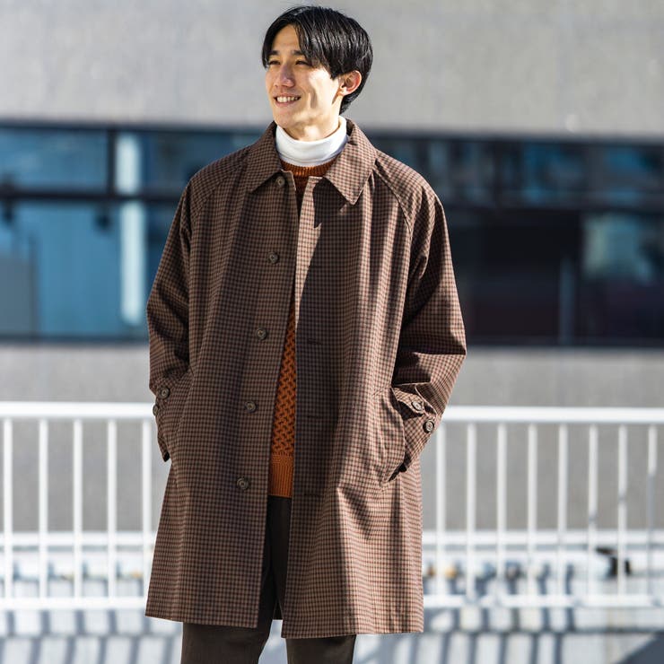 チェックバルマカーンコート[品番：COEW0003734]｜coen【men