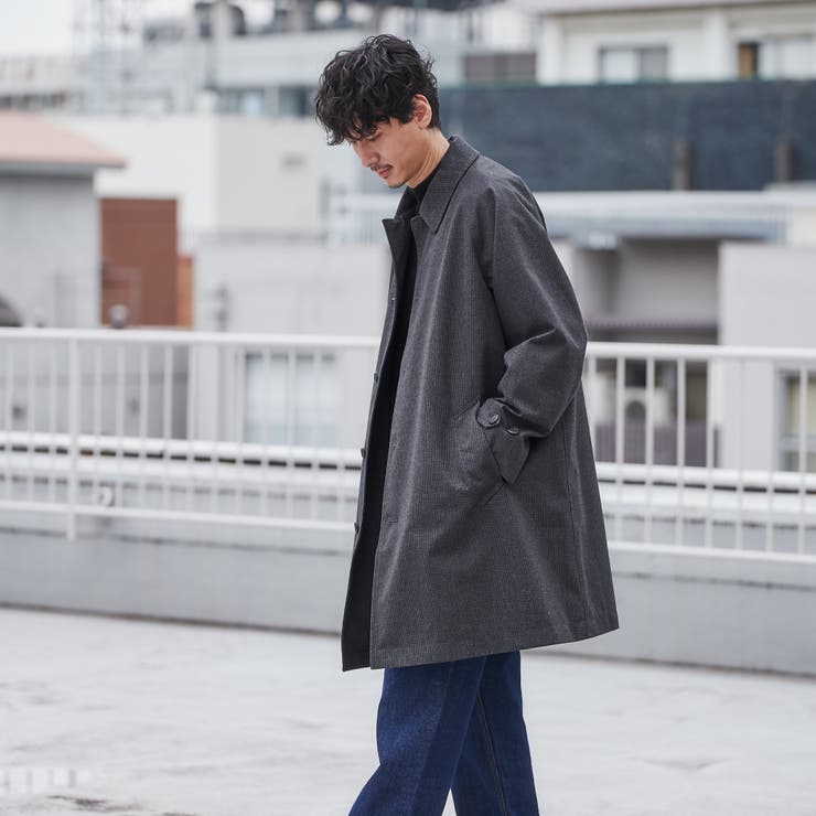 チェックバルマカーンコート[品番：COEW0003734]｜coen【men