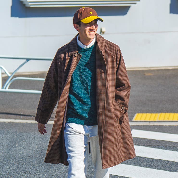 チェックバルマカーンコート[品番：COEW0003734]｜coen【men