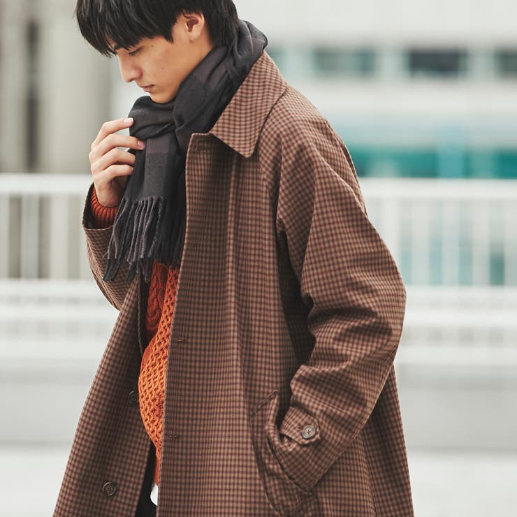 チェックバルマカーンコート[品番：COEW0003734]｜coen【men