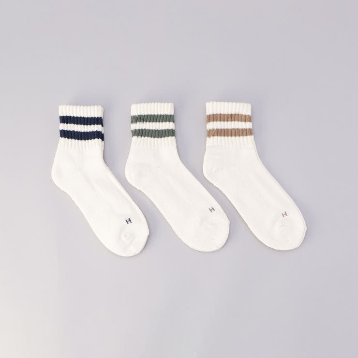 Healthknit (ヘルスニット)2ラインソックス【3足セット】 | coen【men】 | 詳細画像1