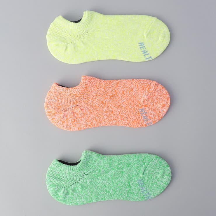 【お得な３足セット】Healthknit（ヘルスニット） ネオンミックスショート… | coen【men】 | 詳細画像1 