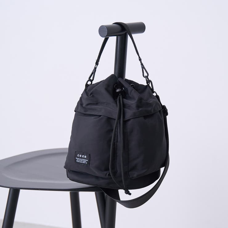 BLACK | 巾着ショルダーバッグ | coen【men】
