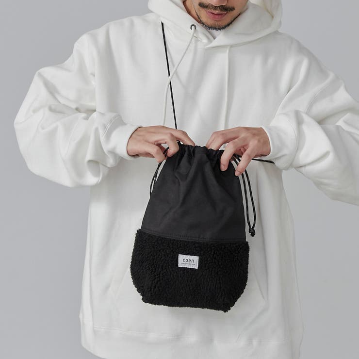 BLACK | ボア巾着／ショルダーバッグ | coen【men】