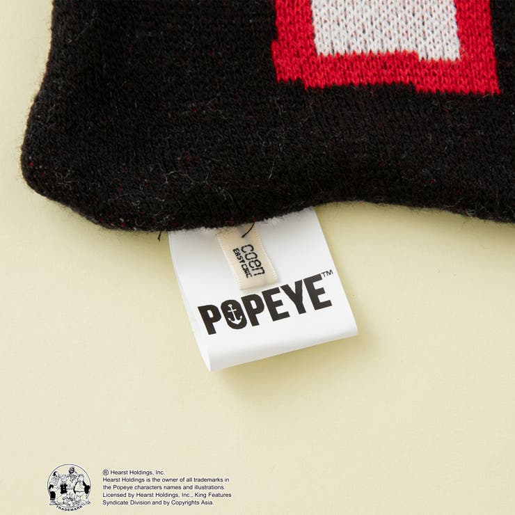 POPEYE（TM）×coenコラボ ジャガードニットサッカーマフラー[品番