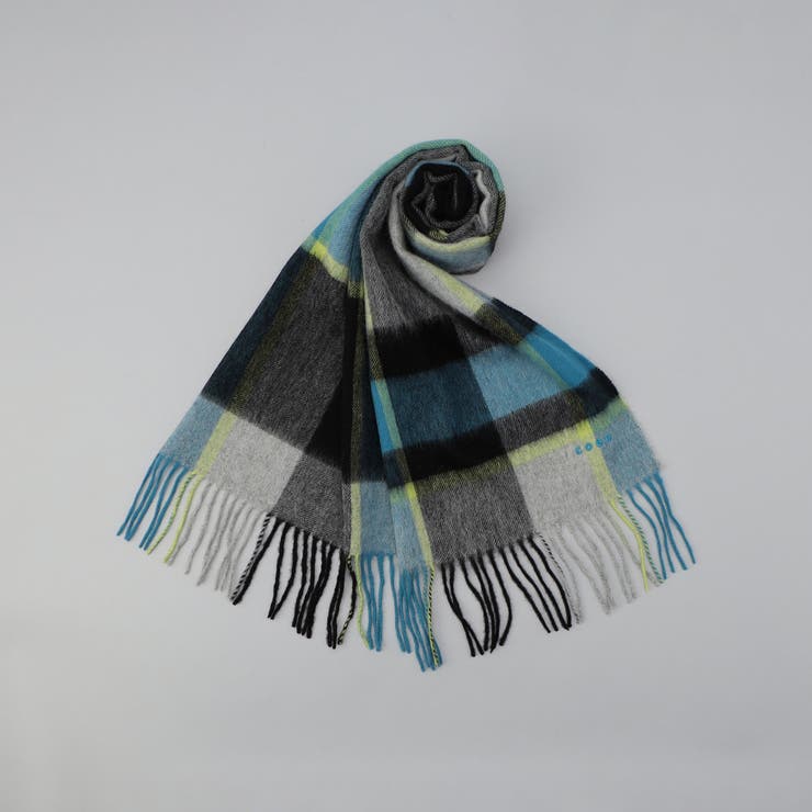 ワンポイント刺繍ウールチェックマフラー | coen【men】 | 詳細画像7 