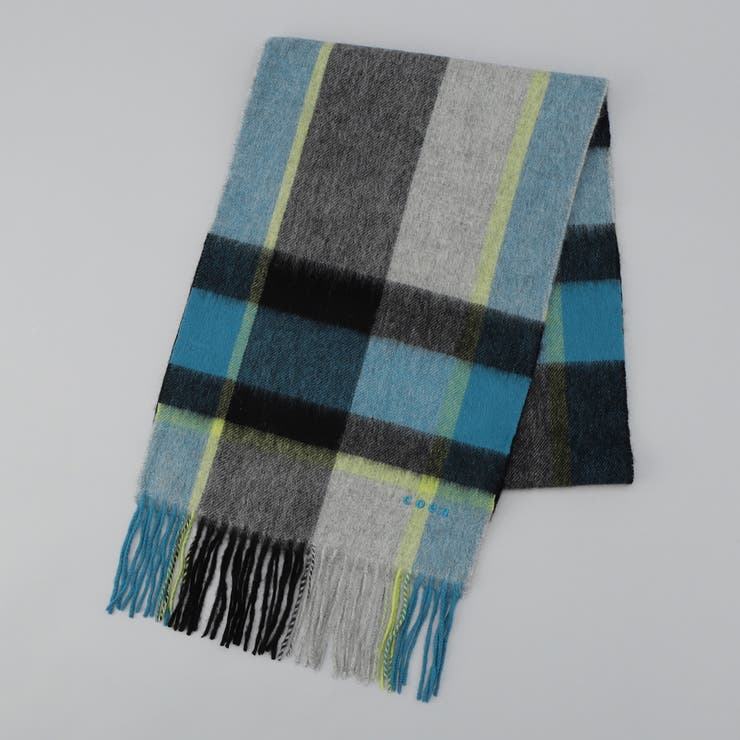 ワンポイント刺繍ウールチェックマフラー | coen【men】 | 詳細画像8 