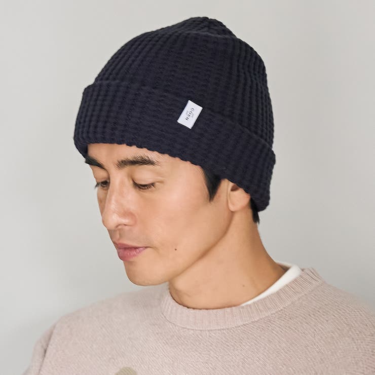 BLACK | 【ギフトにおすすめ】ワッフルニットワッチ | coen【men】