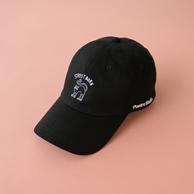 BLACK | Pontre Studio（ポンレストゥディオ）デザイン刺繍キャップ | coen【men】