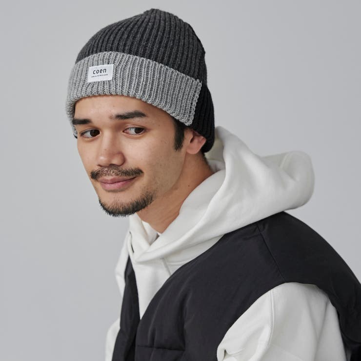 CFCL ニットキャップ yellow×gray CFCL ニットキャップ yellow×gray デパート 送料無料 CFCL