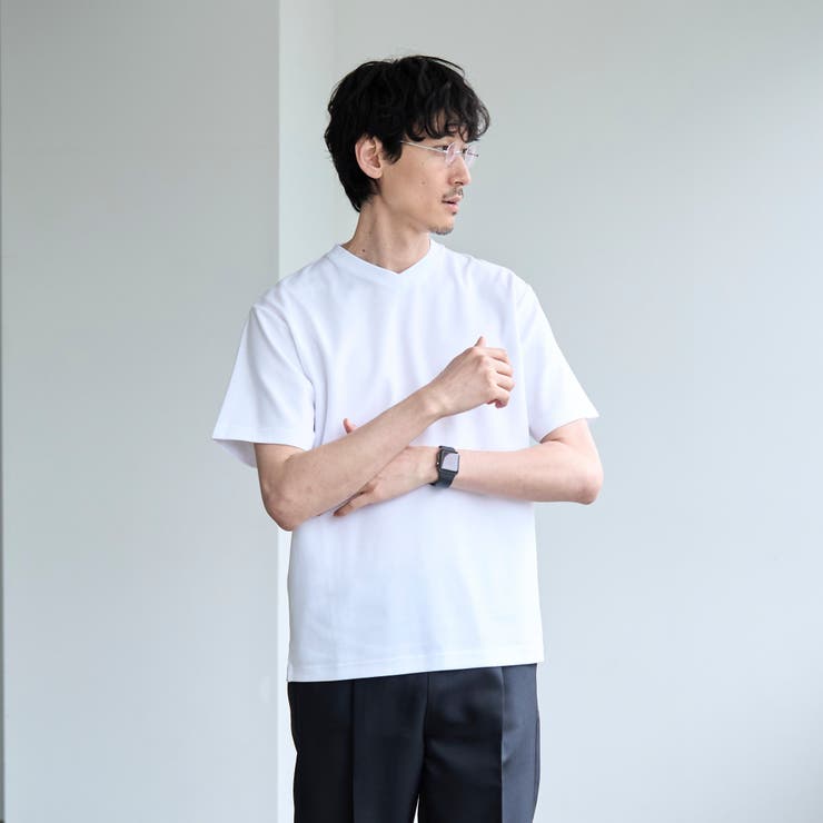 【RONEL】PLATING VネックTシャツ | coen【men】 | 詳細画像4 