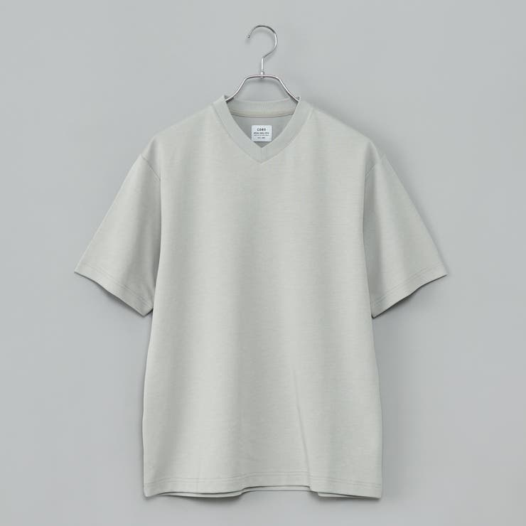 LT.GRAY | 【RONEL】PLATING VネックTシャツ | coen【men】