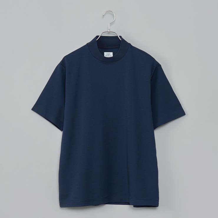 NAVY | 【RONEL】PLATINGジャケットネックTシャツ | coen【men】