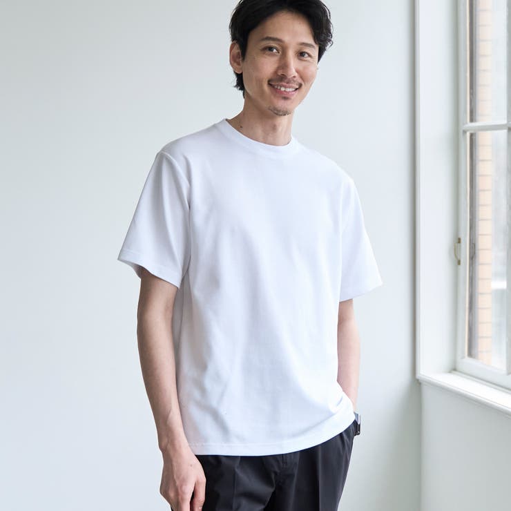 WHITE | 【RONEL】PLATINGベーシッククルーネックTシャツ | coen【men】
