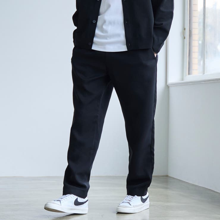 BLACK | 【RONEL】フクレ2重織イージーテーパードパンツ | coen【men】