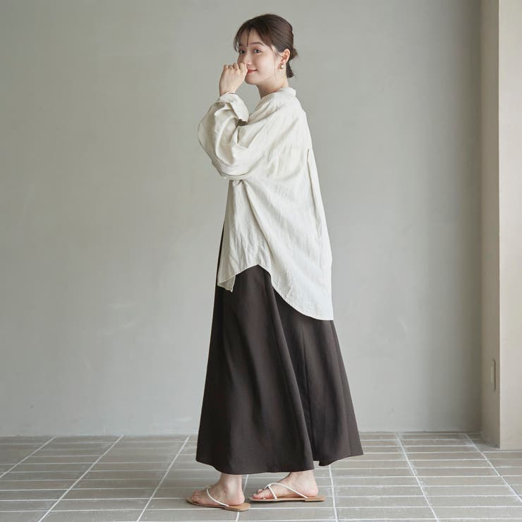 【追加】リネンレーヨンバンドカラーシャツ | coen【women】 | 詳細画像13 