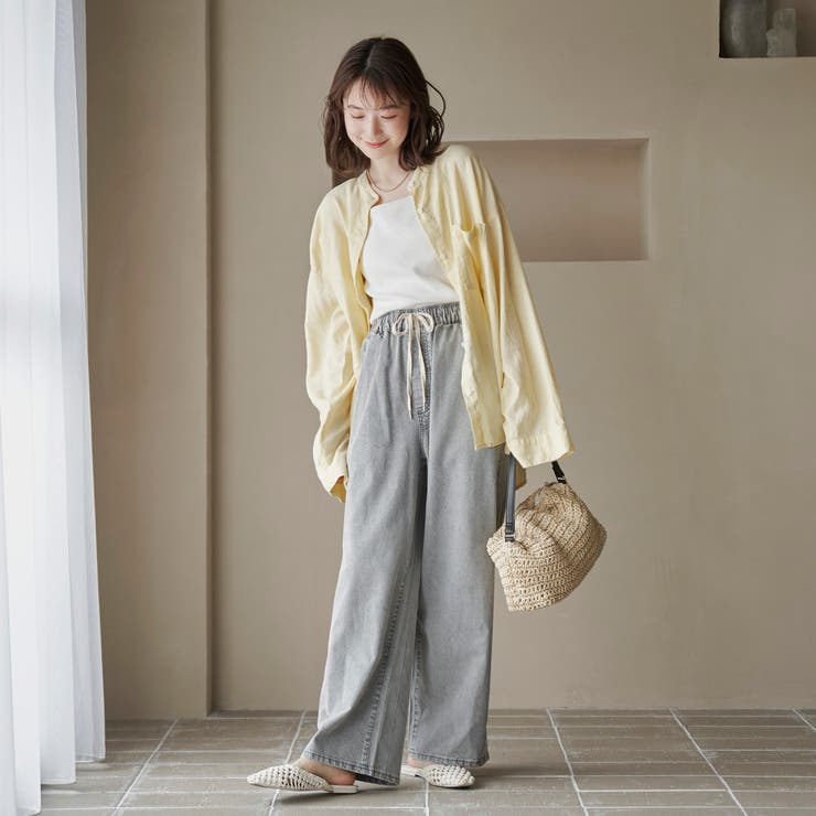 【追加】リネンレーヨンバンドカラーシャツ | coen【women】 | 詳細画像19 