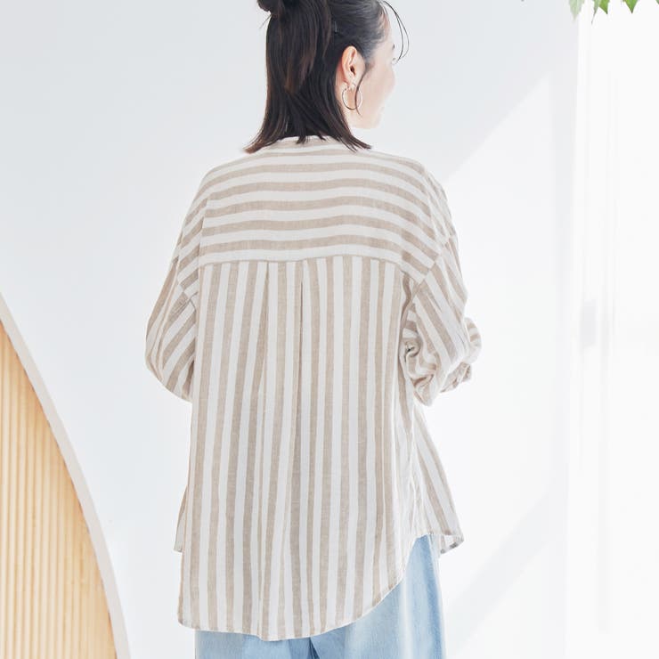 【追加】リネンレーヨンバンドカラーシャツ | coen【women】 | 詳細画像23 