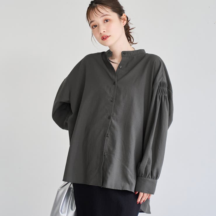 【再入荷 / 新色追加】ピンタックバンドカラーブラウス | coen【women】 | 詳細画像10 