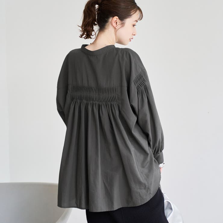 【再入荷 / 新色追加】ピンタックバンドカラーブラウス | coen【women】 | 詳細画像12 