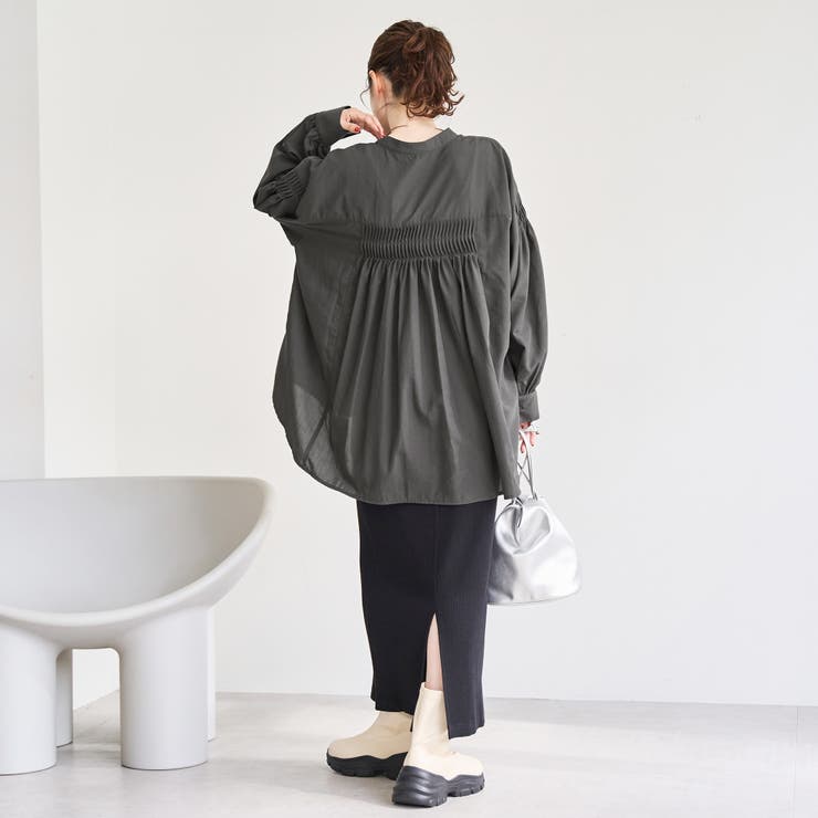 【再入荷 / 新色追加】ピンタックバンドカラーブラウス | coen【women】 | 詳細画像14 