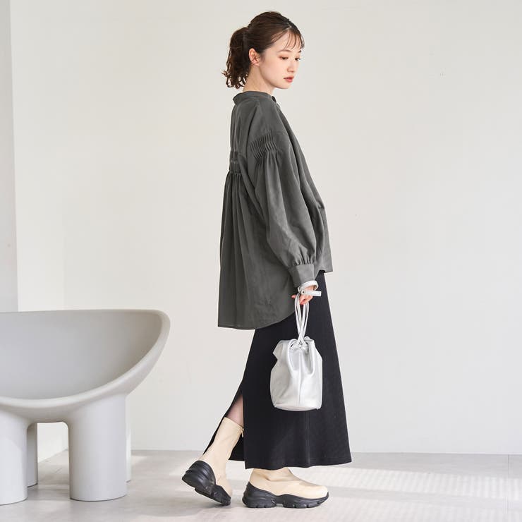 【再入荷 / 新色追加】ピンタックバンドカラーブラウス | coen【women】 | 詳細画像15 