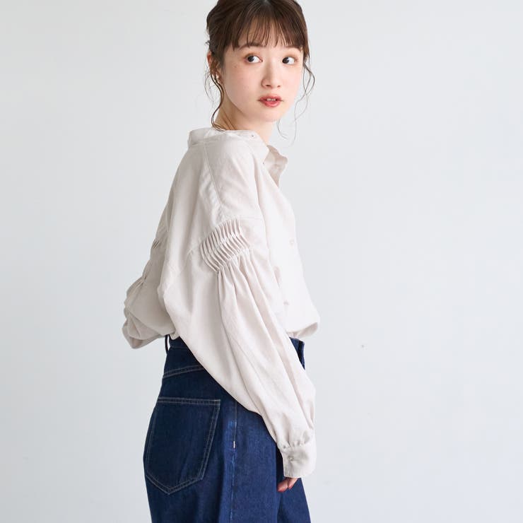 【再入荷 / 新色追加】ピンタックバンドカラーブラウス | coen【women】 | 詳細画像17 