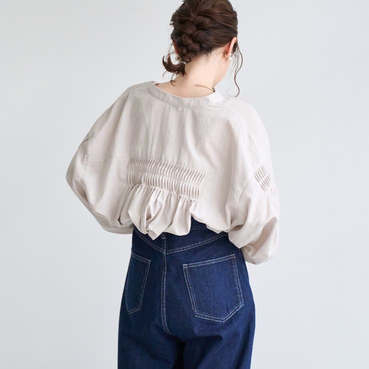 【再入荷 / 新色追加】ピンタックバンドカラーブラウス | coen【women】 | 詳細画像18 