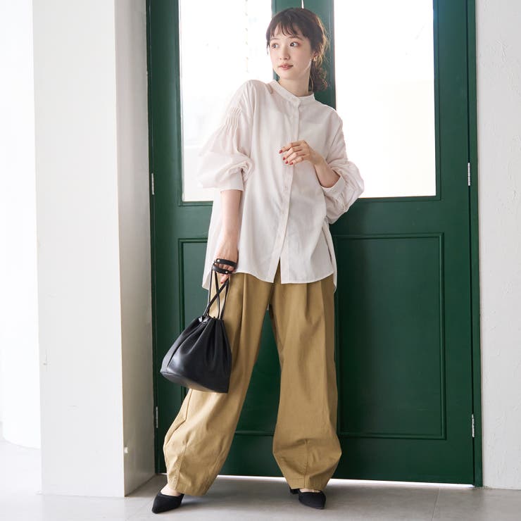 【再入荷 / 新色追加】ピンタックバンドカラーブラウス | coen【women】 | 詳細画像7 