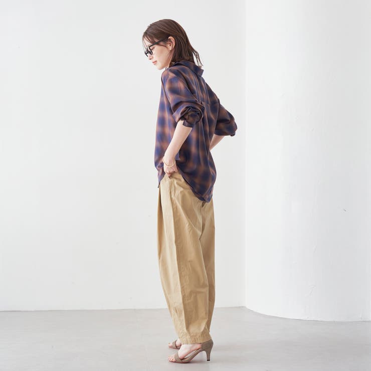オンブレチェック シアーレギュラーシャツ | coen【women】 | 詳細画像24 