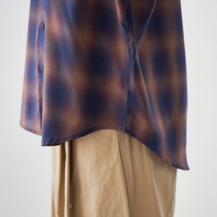 オンブレチェック シアーレギュラーシャツ | coen【women】 | 詳細画像32 