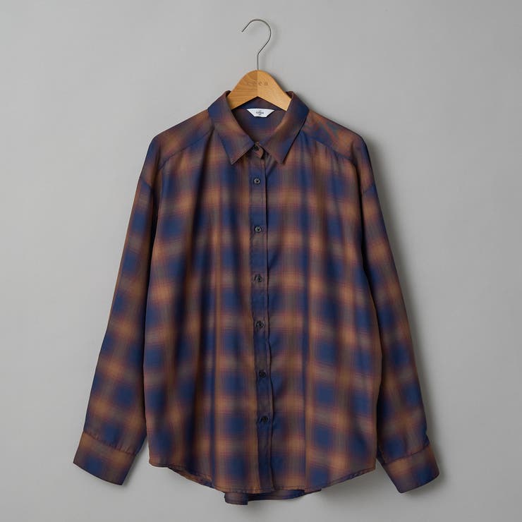 オンブレチェック シアーレギュラーシャツ | coen【women】 | 詳細画像33 