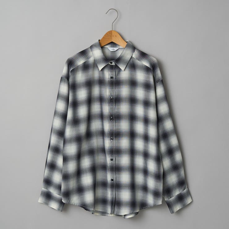 オンブレチェック シアーレギュラーシャツ | coen【women】 | 詳細画像39 