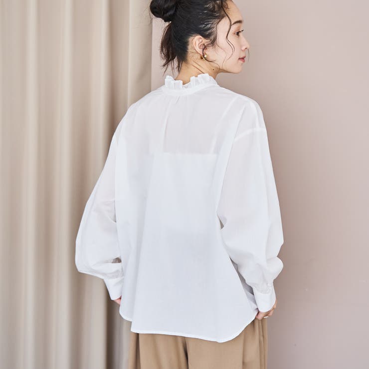 【イージーケア】2wayシャツ＿フリルネック | coen【women】 | 詳細画像4 