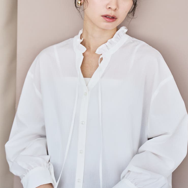 【イージーケア】2wayシャツ＿フリルネック | coen【women】 | 詳細画像5 