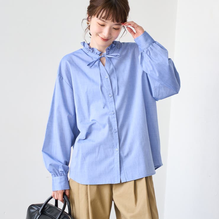 COBALT | 【イージーケア】2wayシャツ＿フリルネック | coen【women】