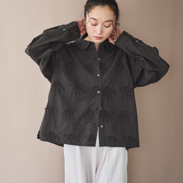 3D刺繍ロングスリーブシャツ | coen【women】 | 詳細画像10 