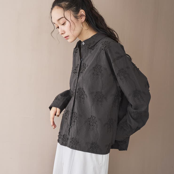 3D刺繍ロングスリーブシャツ | coen【women】 | 詳細画像11 