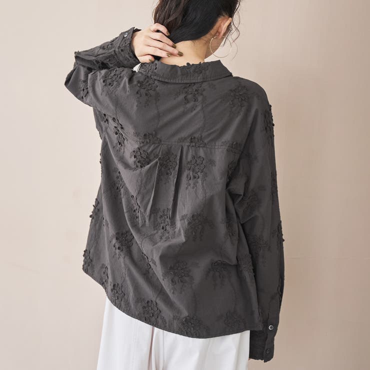 3D刺繍ロングスリーブシャツ | coen【women】 | 詳細画像12 