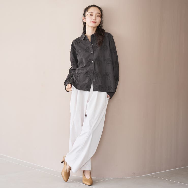 3D刺繍ロングスリーブシャツ | coen【women】 | 詳細画像14 