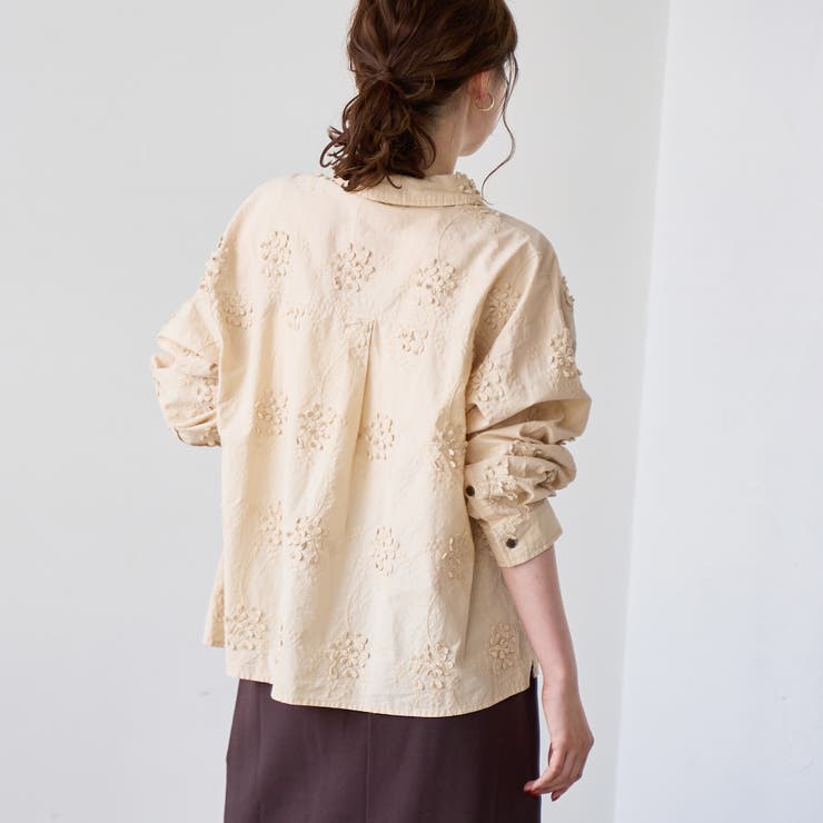 3D刺繍ロングスリーブシャツ | coen【women】 | 詳細画像18 