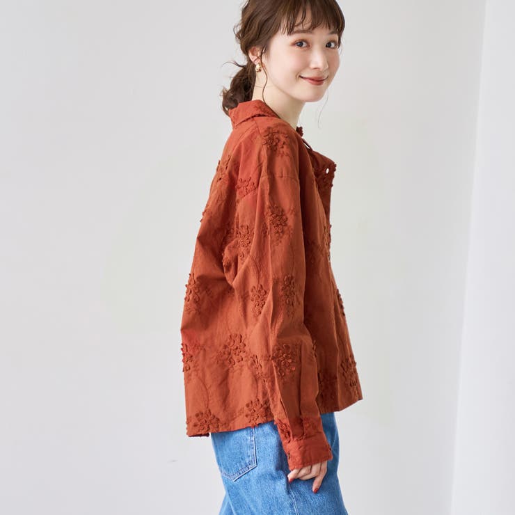 3D刺繍ロングスリーブシャツ | coen【women】 | 詳細画像25 