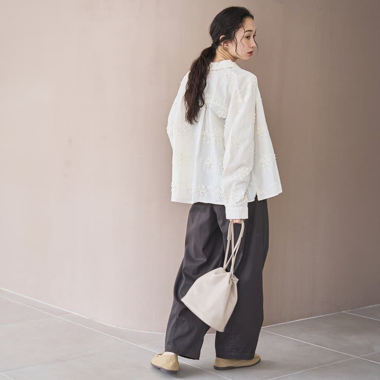 3D刺繍ロングスリーブシャツ | coen【women】 | 詳細画像9 