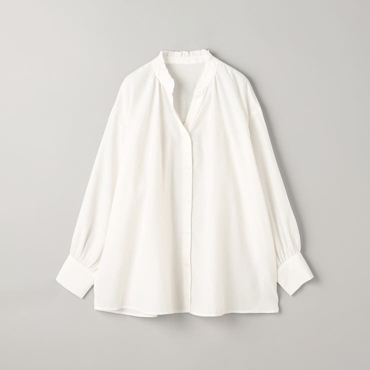 OFF WHITE | 【洗濯機洗い可・防しわ】シャーリングスキッパーブラウス | coen【women】