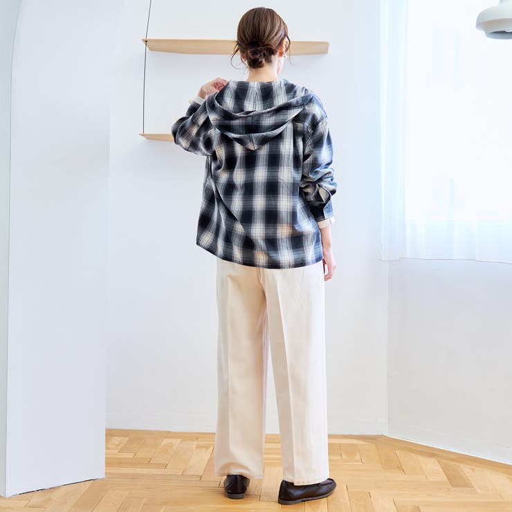 TRオンブレチェックフーディシャツ | coen【women】 | 詳細画像8 