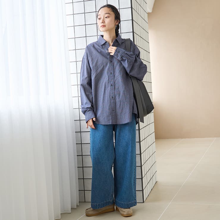 コットンミニチェックオックスシャツ | coen【women】 | 詳細画像12 